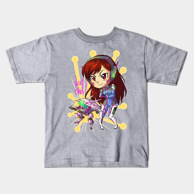 D.Va Kids T-Shirt by Gamusaur